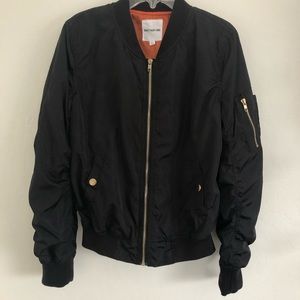 Black bomber jacket
